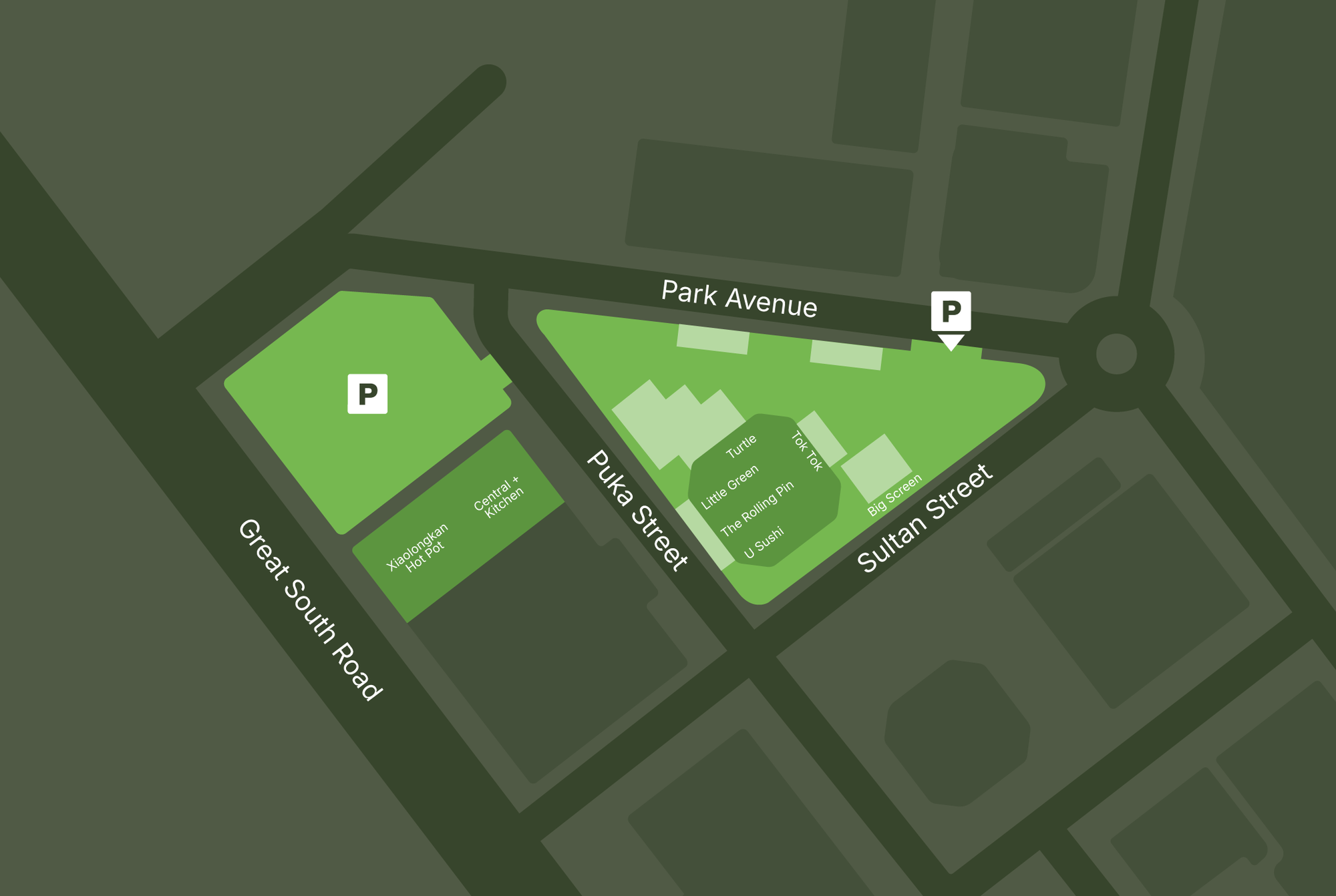 The Green Parking Map The Green Parking Map